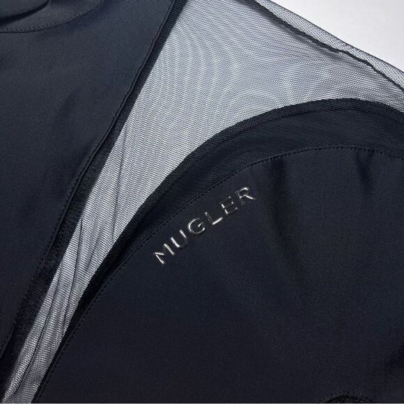 Mugler Iconic Illusion Catsuit in Black - Picture 9 of 14